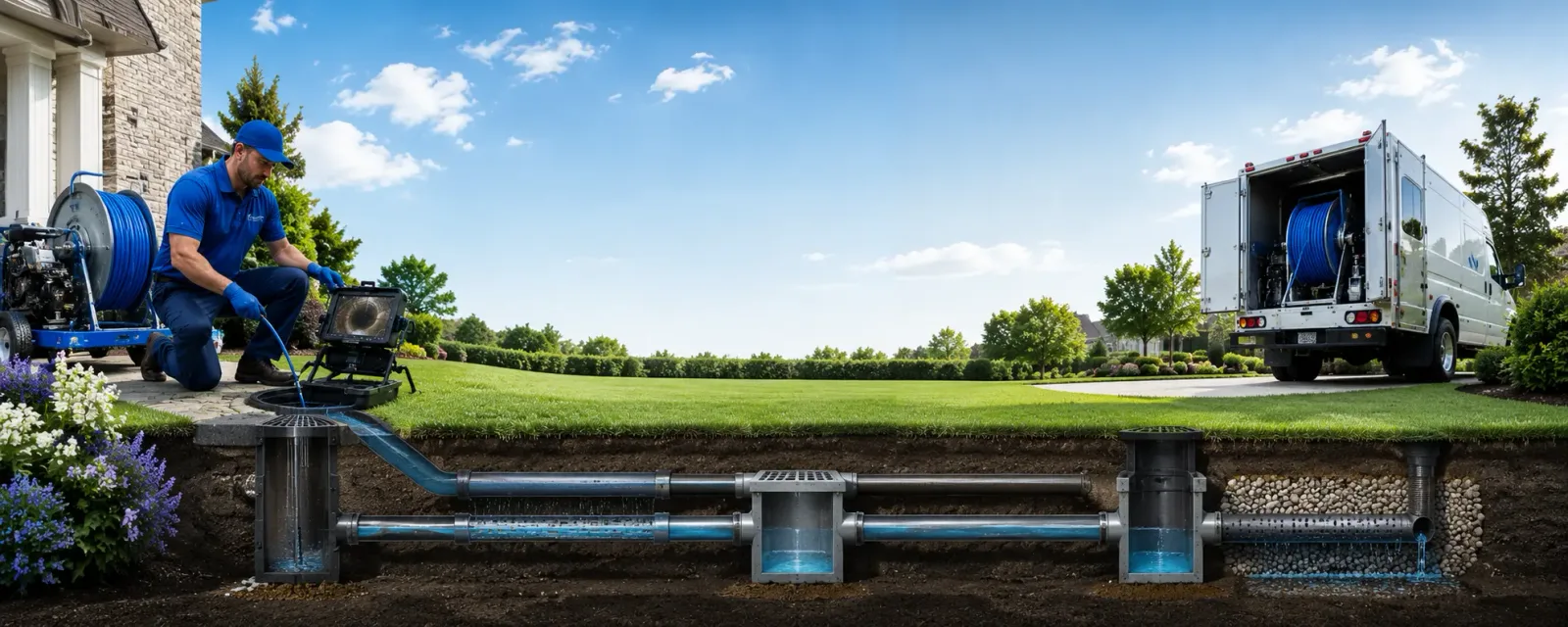 Outdoor drain cleaning information for Sharon Center, OH